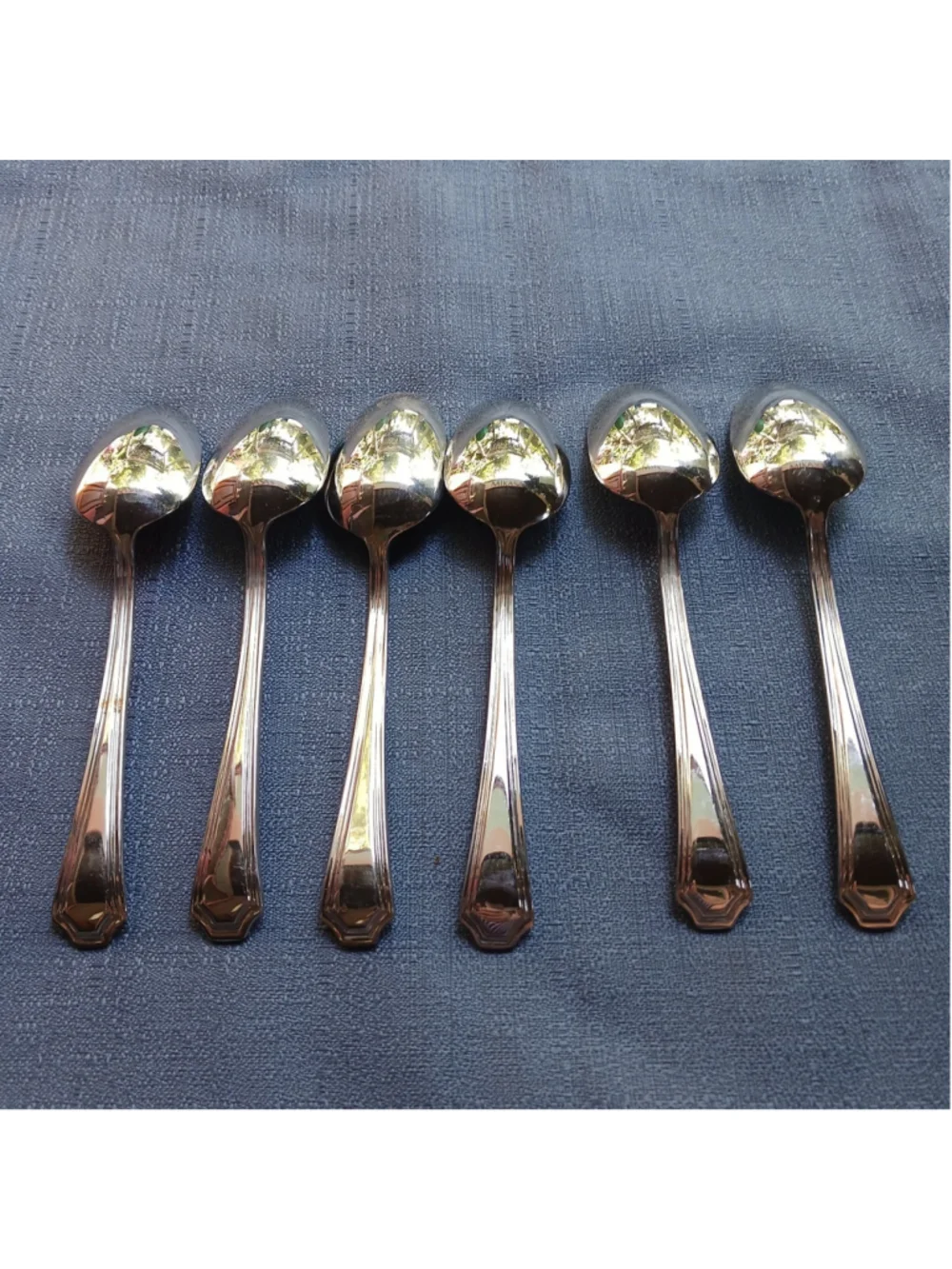 Mikasa TATUM FROST 18/10 Stainless Flatware - Set of 6 Oval Soup Spoon